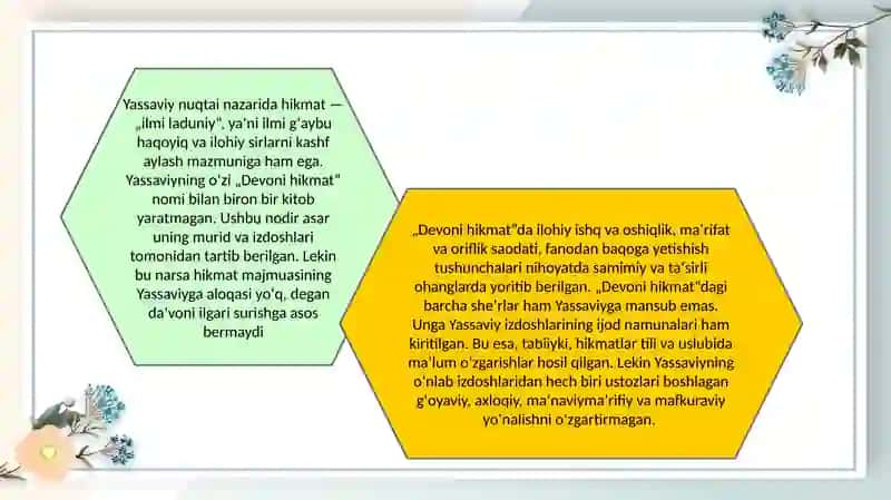 Xoja Ahmad Yassaviyning hayoti va ijodi 3