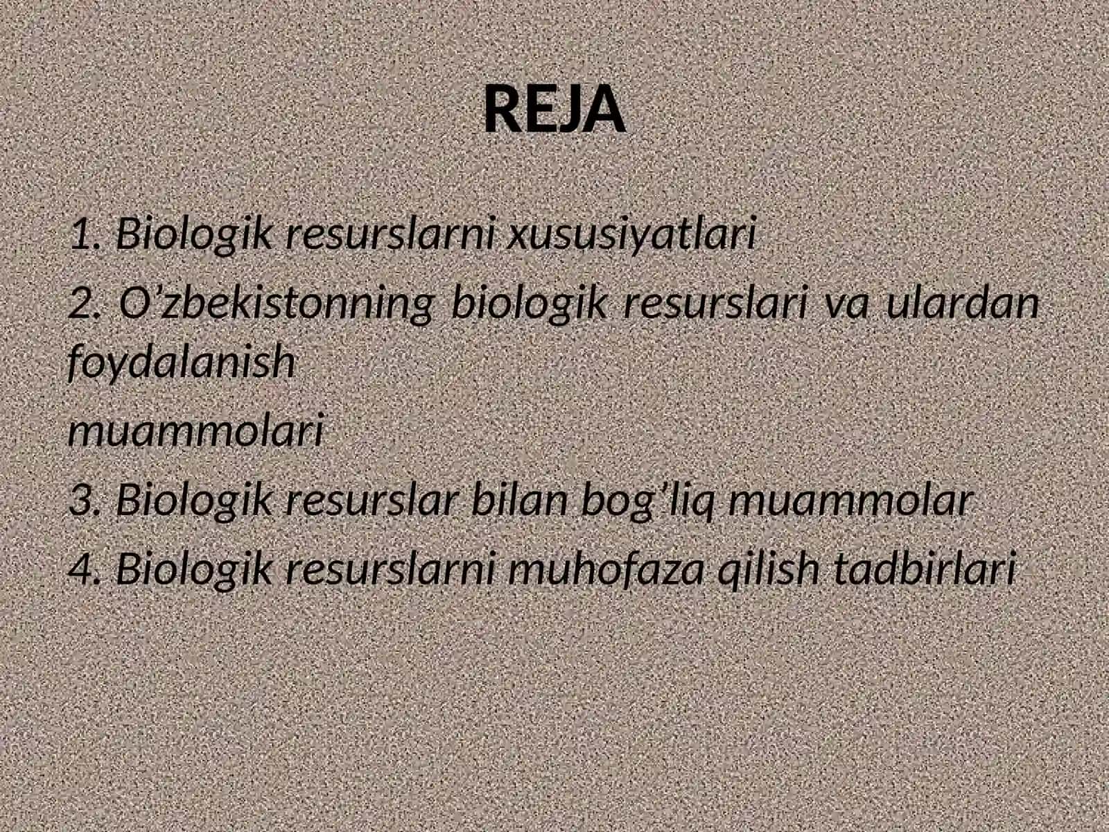 Biologik resurslar 3