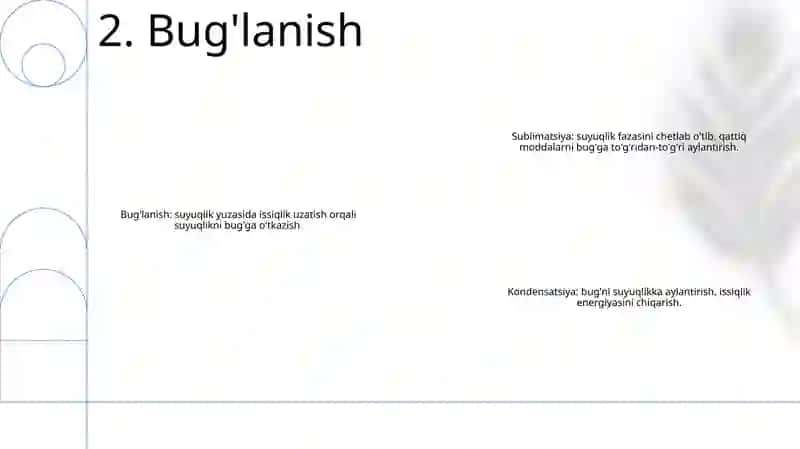 Suv Bug'I Xolatining O'Zgarishidagi Asosiy Termodinamik Jarayonlar 3
