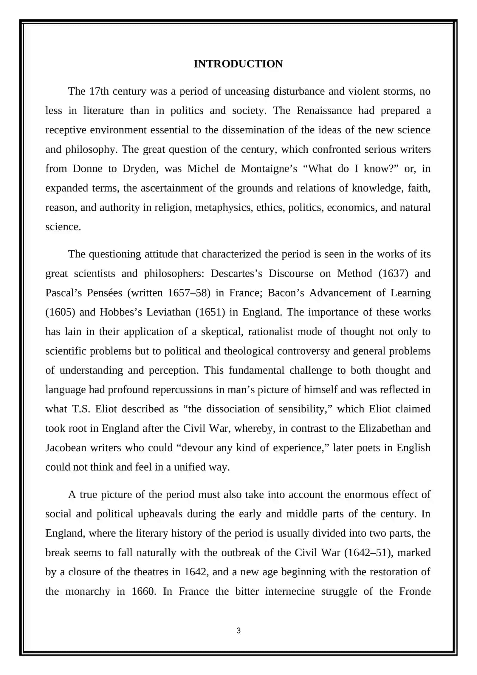 English Literature in 17th Century 3