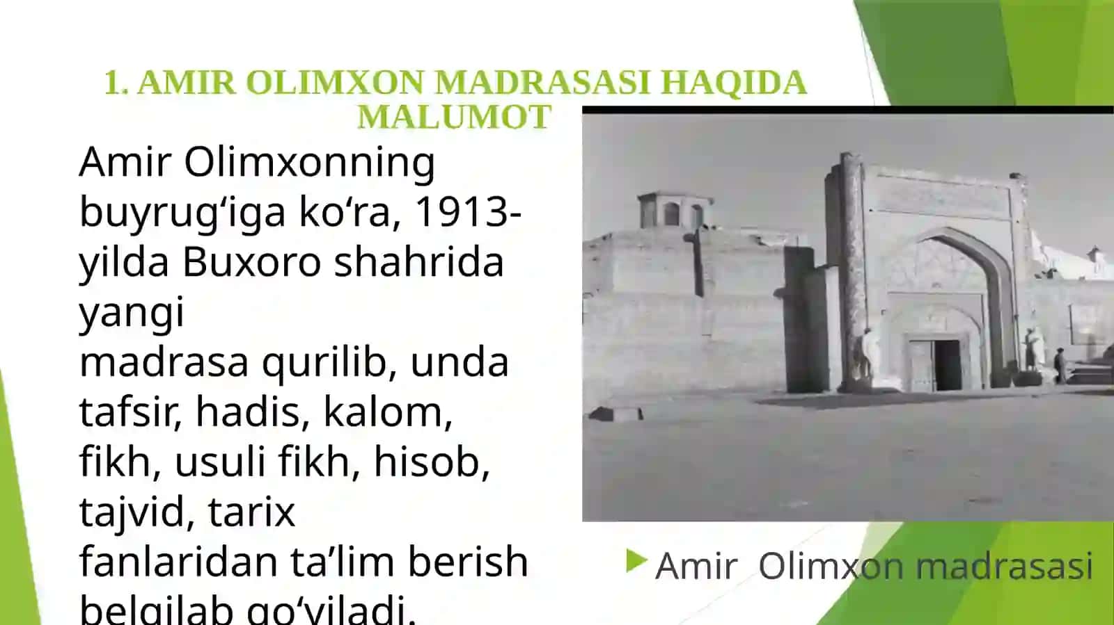 Amir Olimxon madrasasi 3