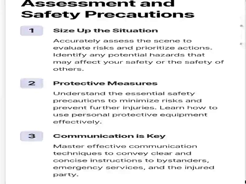 A first aid manual. Describe and provide visual  aids. 3