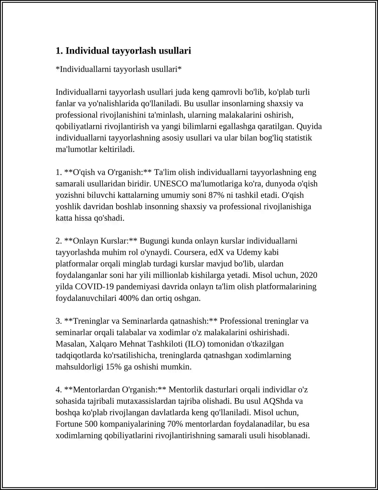 Individual tayyorlash usullari 3