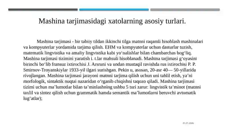 Mashinatarjimasining grammatik va leksik muammolari 3