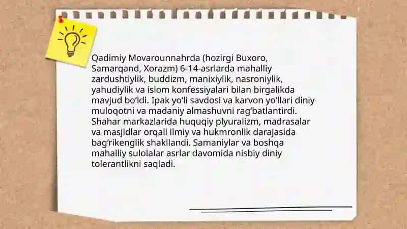 Konferensiyalararo diniy bagʻrikenglikning tarixiy tajribasi 3