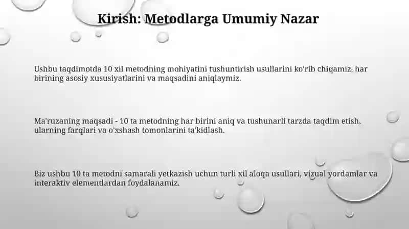 10 ta metodni mazmunini otkazish tartibi 3