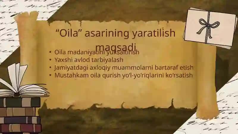 A. Fitratning “Oila” asari 3