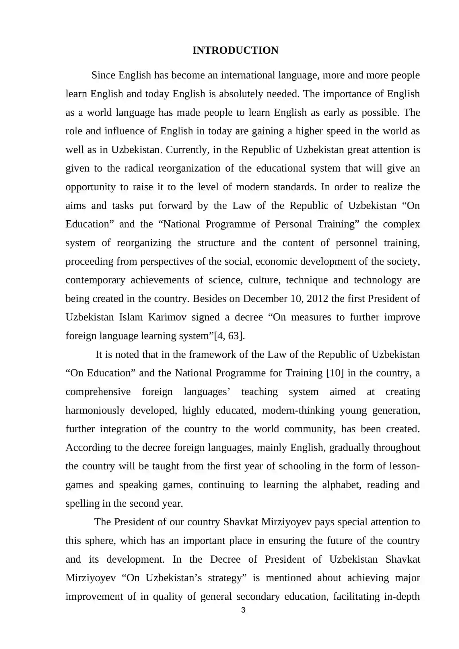 COURSE PAPER: THE IMPORTANCE OF USING ENGLISH SONGS IN TEACHING YOUNG LEARNERS 3