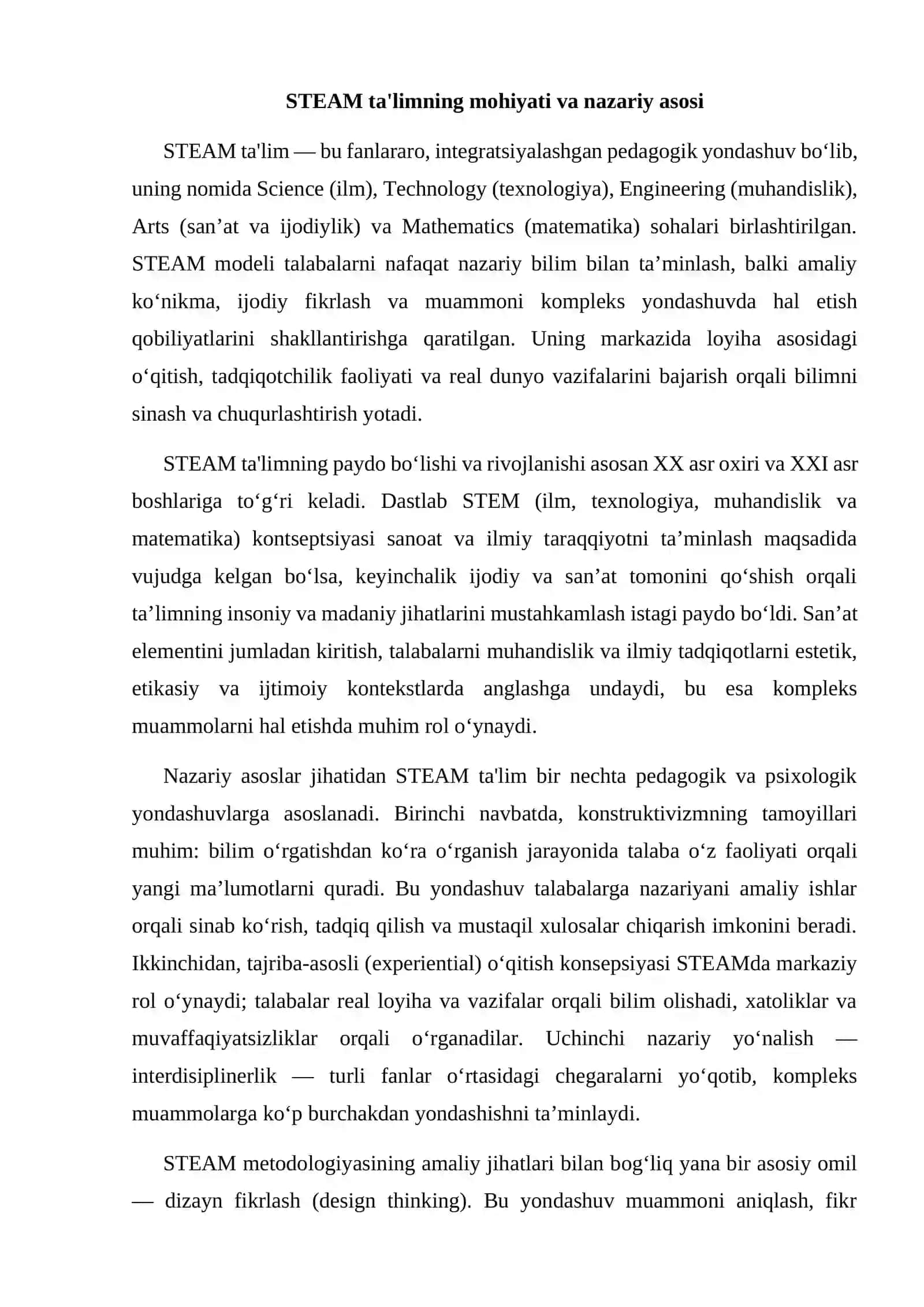 STEAM TA'LIM 3