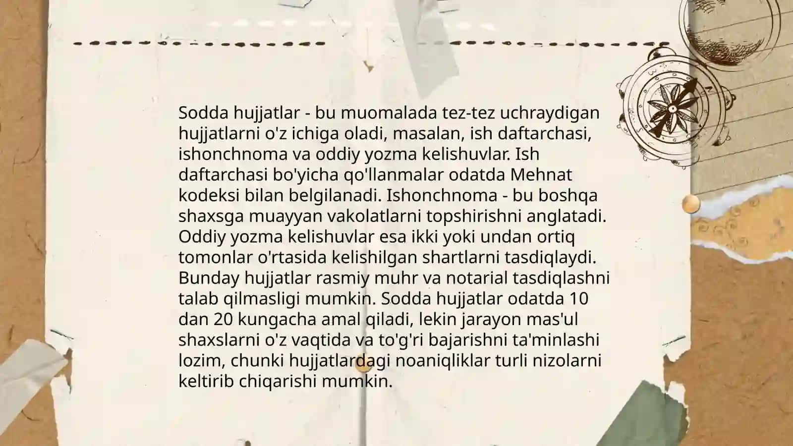 Sodda hujjatlar 3