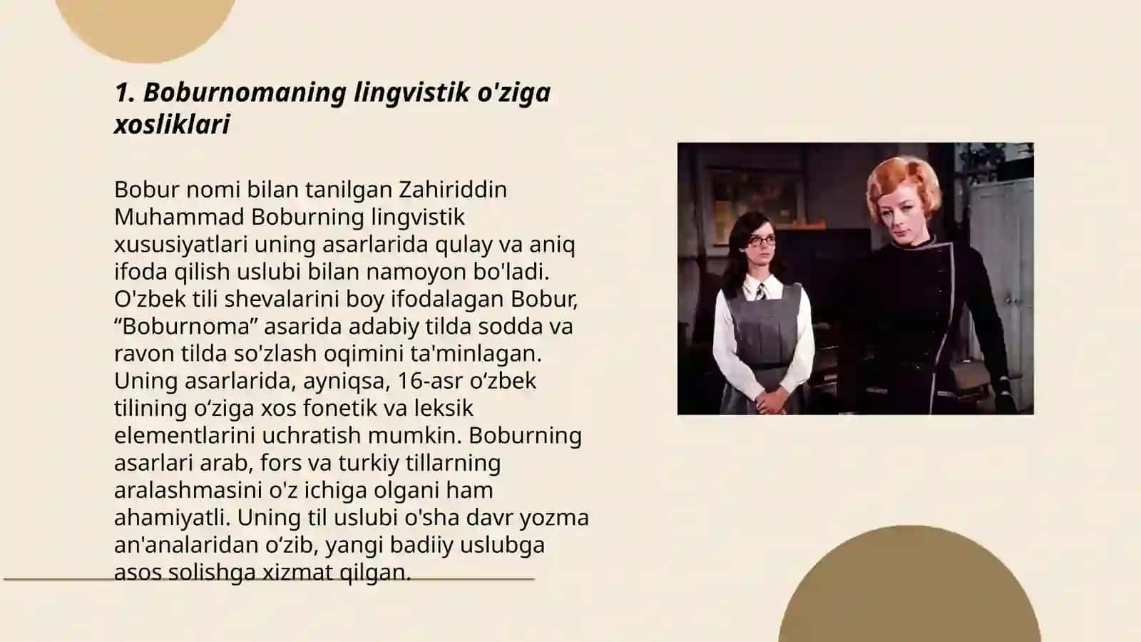 Boburnomaning lingvistik o'ziga xosliklari 3