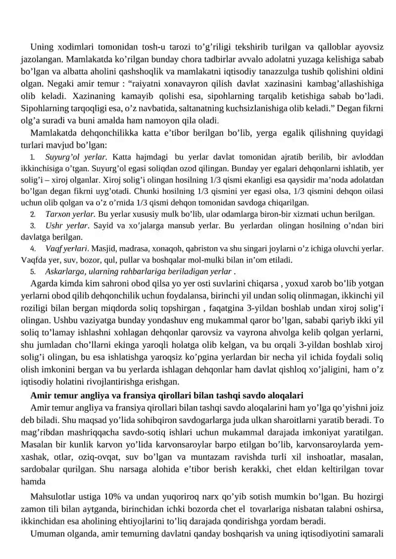 Amir Temur davrida iqtisodiy qarashlar 3