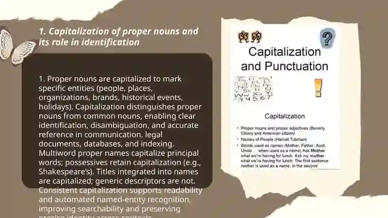 The role of Capitalization and Punctuation 3