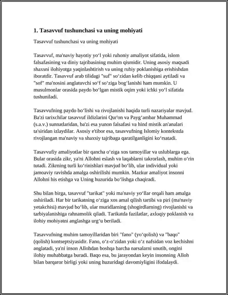 TASAVVUF TUSHUNCHASI VA UNING MOHIYATI 3