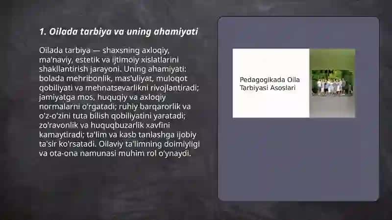 Oilada tarbiya asoslari 3