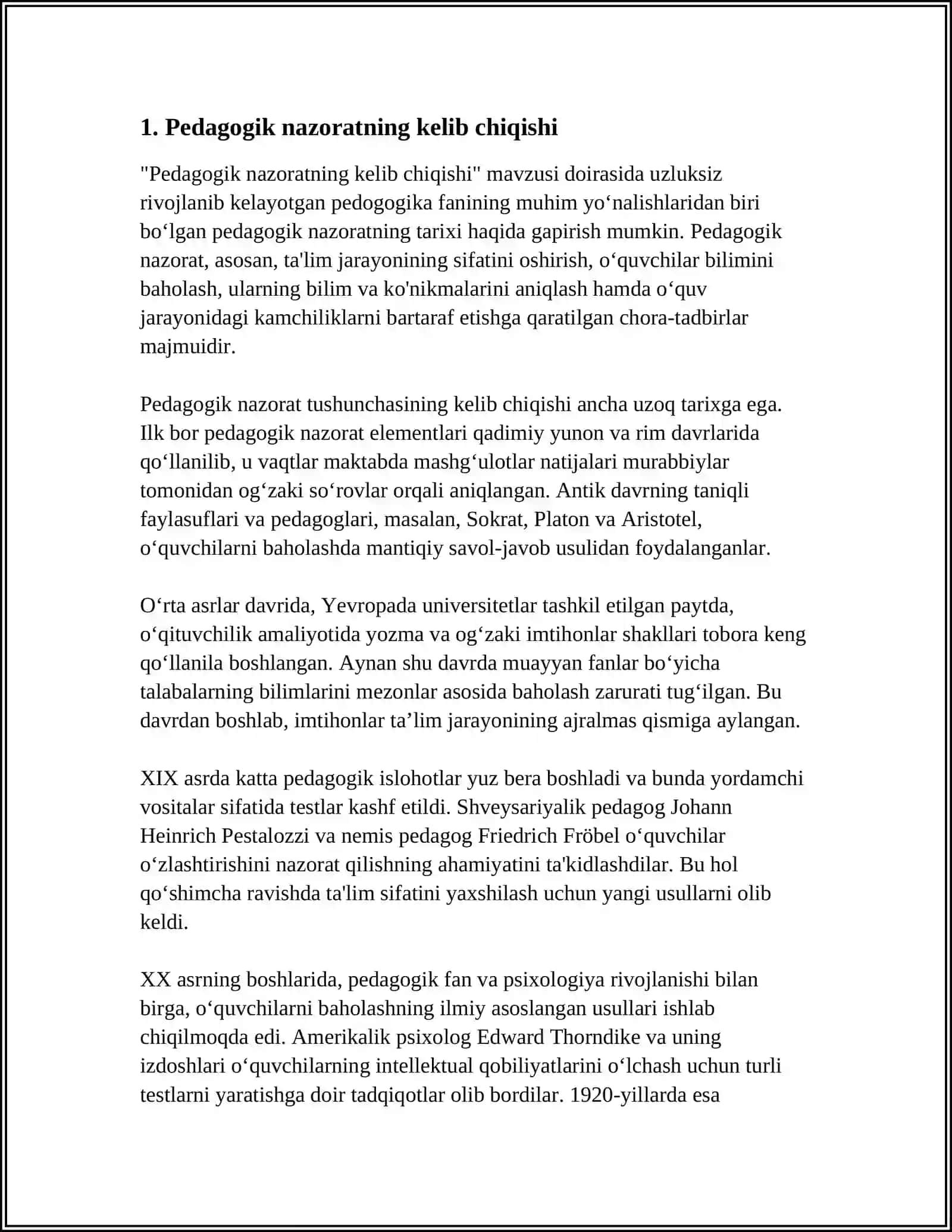 PEDAGOGIK NAZORAT MASALALARINING TARIXIY TARAQQIYOTI 3