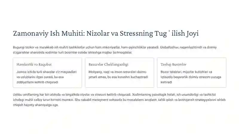 Nizo va Stresslarni Bosharish 3