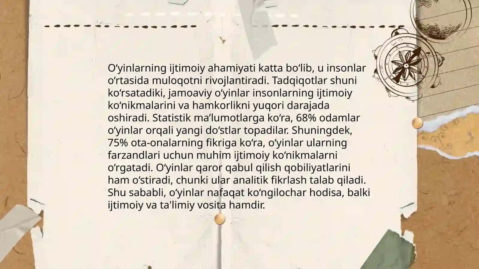 O‘yinlar-ijtimoiy faoliyat sifatida 3