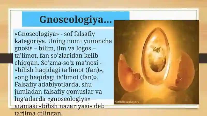 Gnoseologiya – bilish falsafasi 3