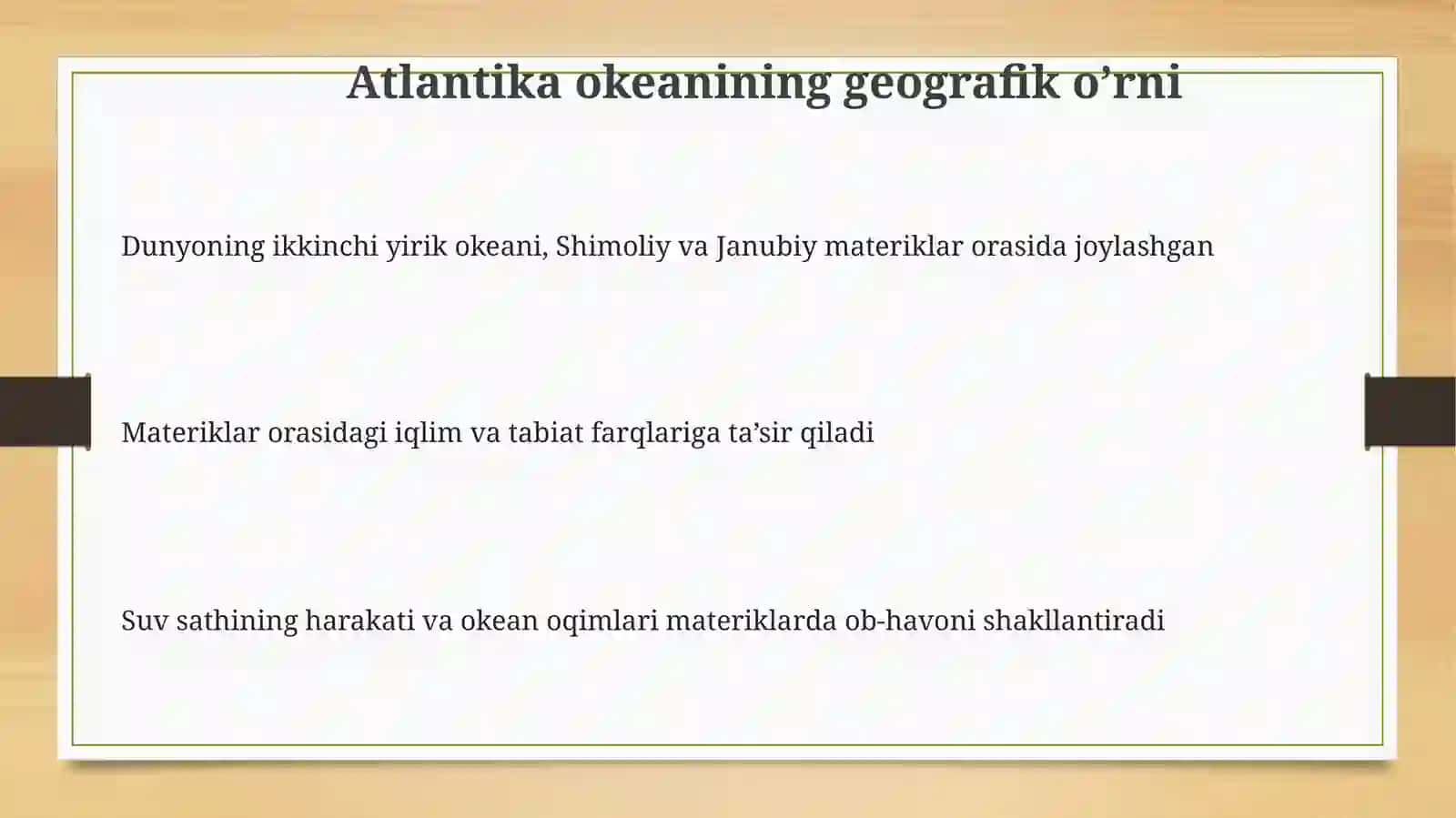 Atlantik okeanini atrofda gi materiklar tabiatiga tasiri 3