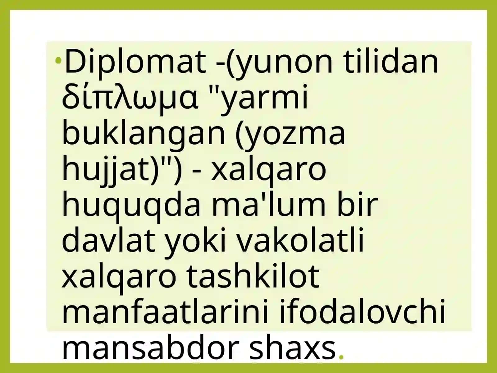 Diplomatik va xalqaro yozishmalar 3