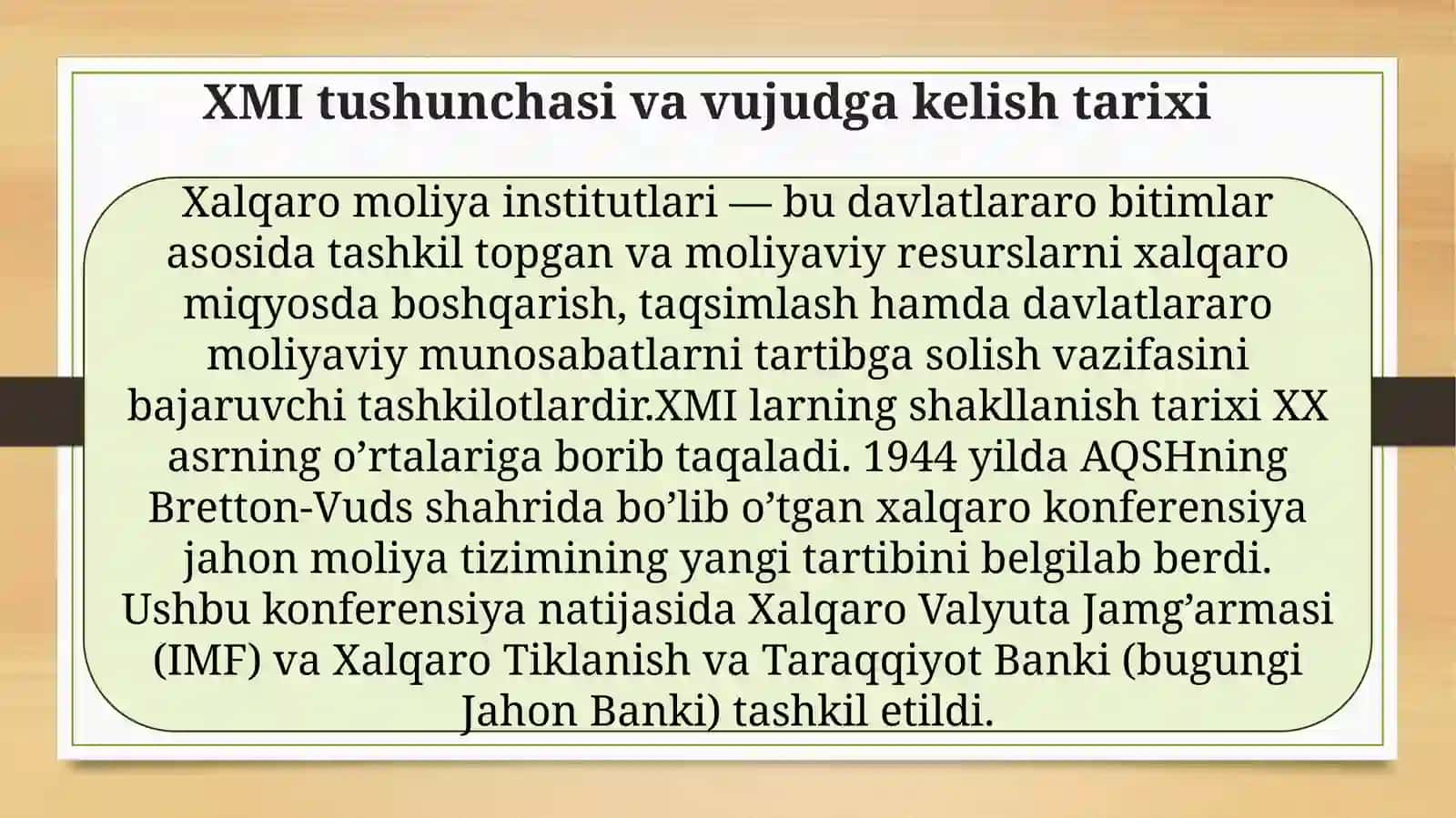 Xalqaromoliyainstitutlari, vaularning maqsadi va funksiyalari 3