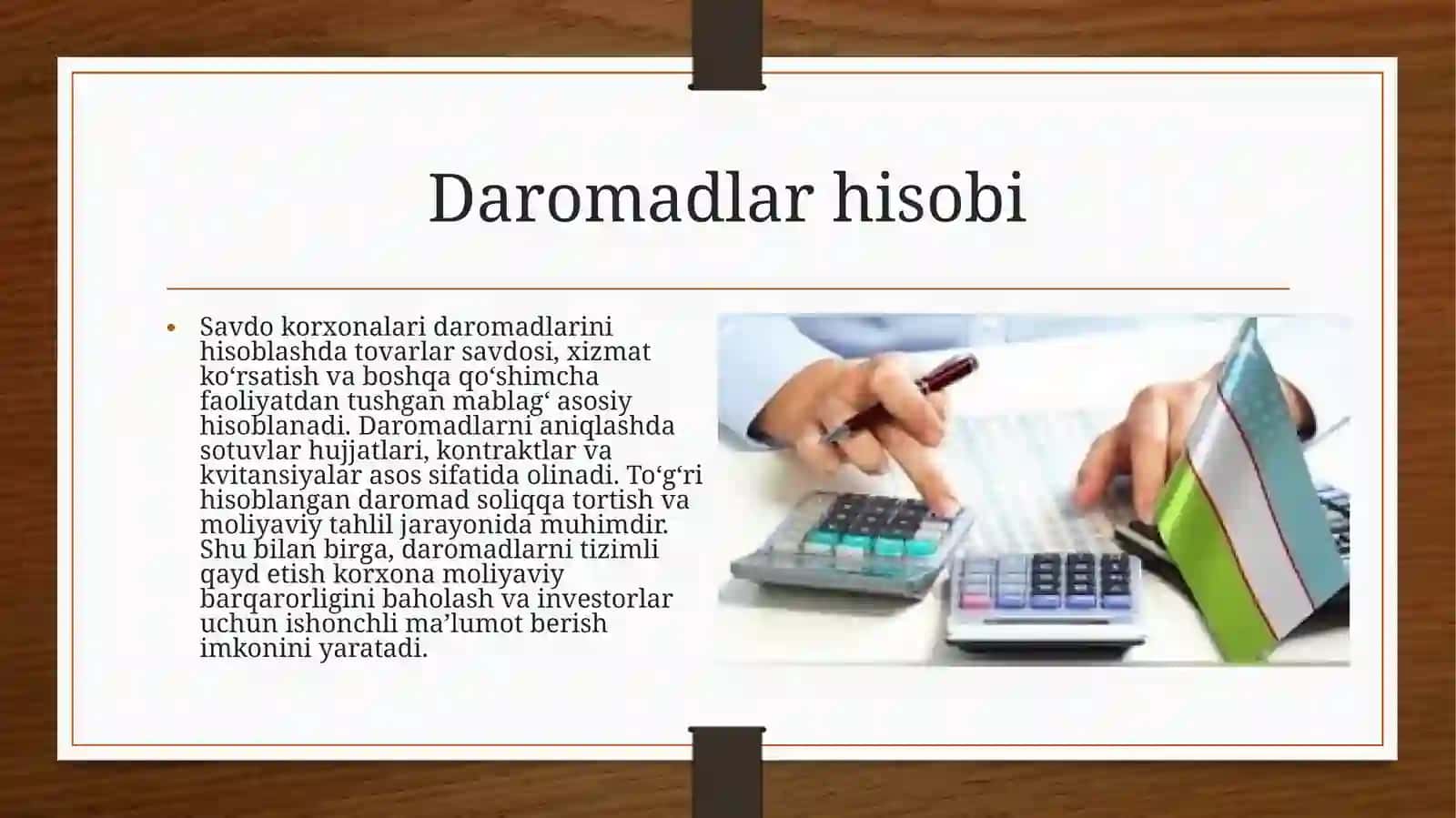 Savdo korxonalarida soliqlar hisobi va moliyaviy hisobot 3