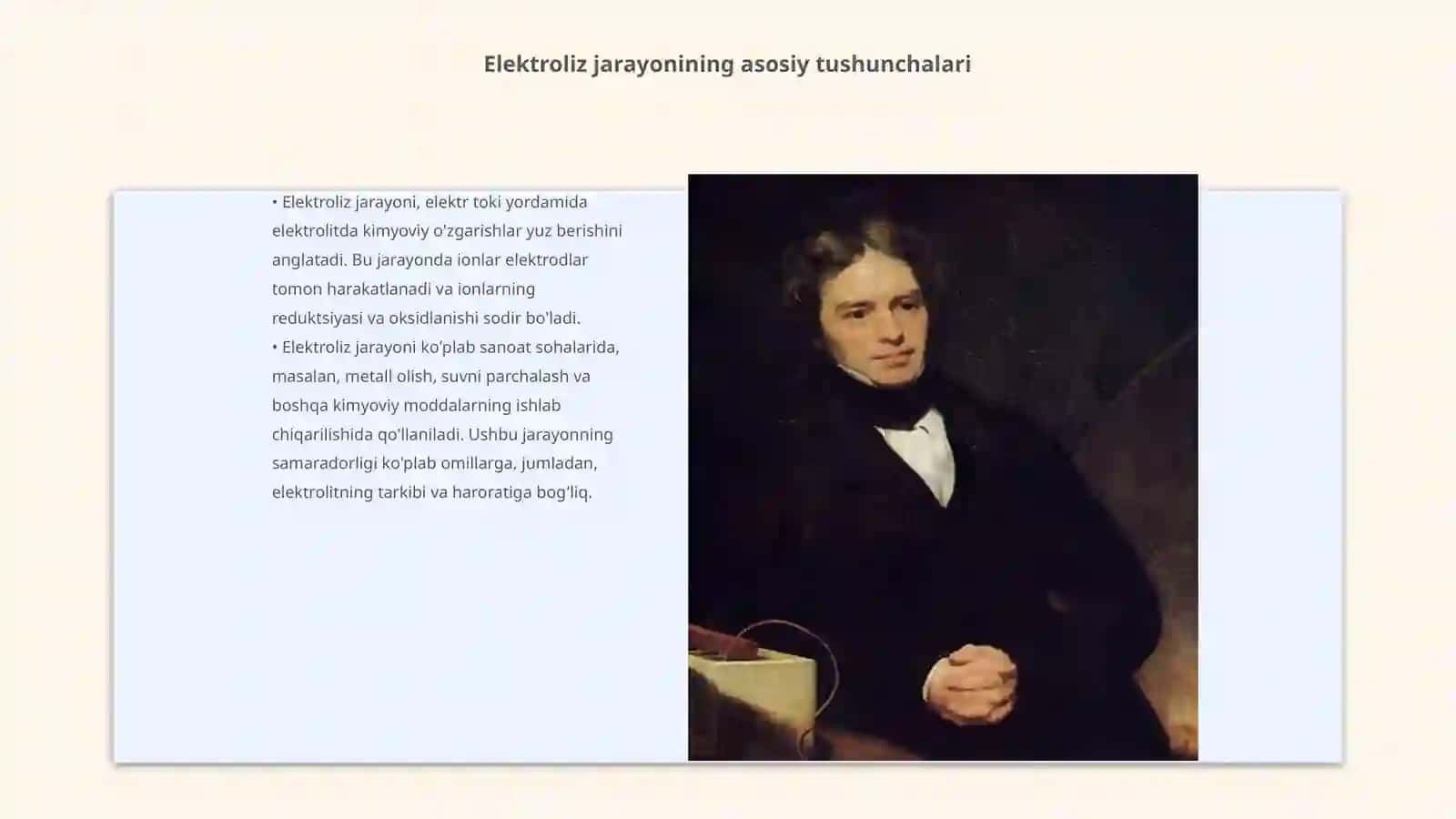Elektroliz. Elektroliz qonunlari 3