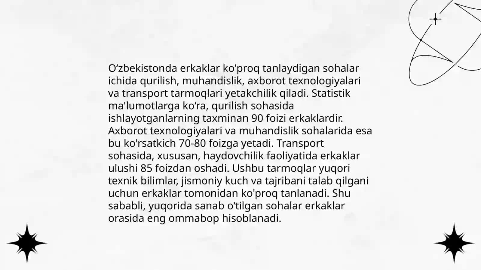 Men tanlagan soha va OAV 3