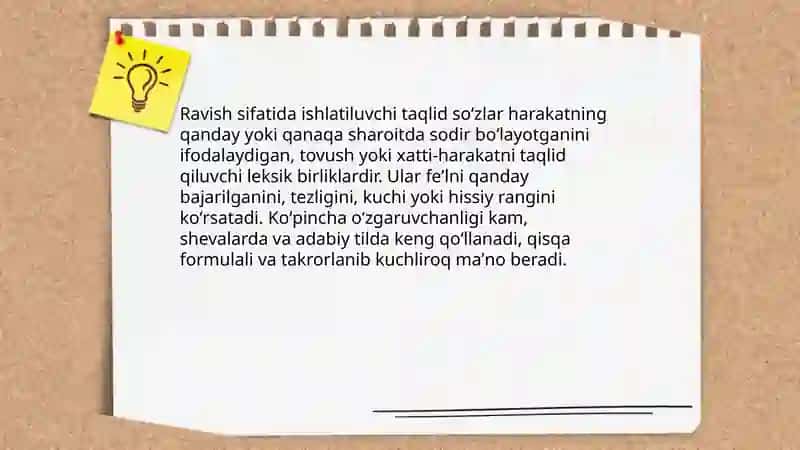 Ravish.Taqlid soʻzlar 3