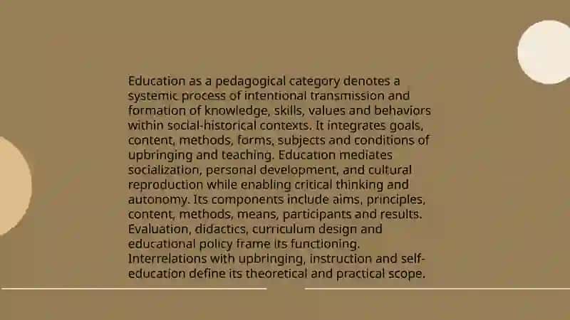 Basic categories and concepts of pedagogical science 3