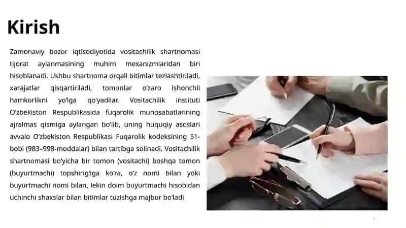 Vositachilik shartnomasi 3