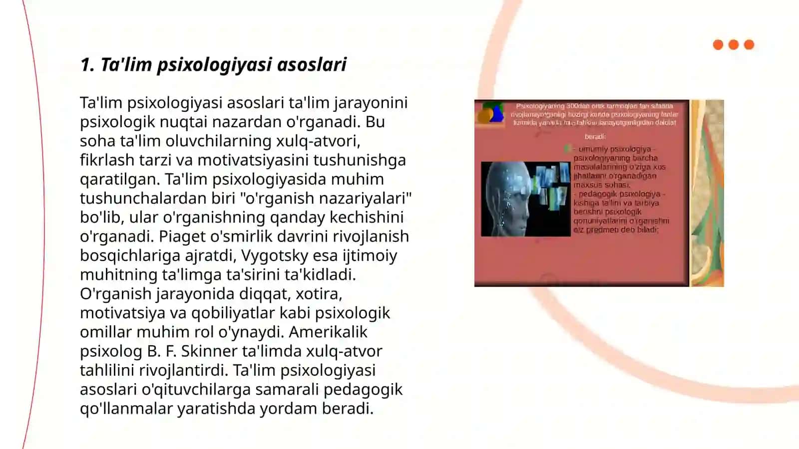 Ta'lim psixologiyasi asoslari 3