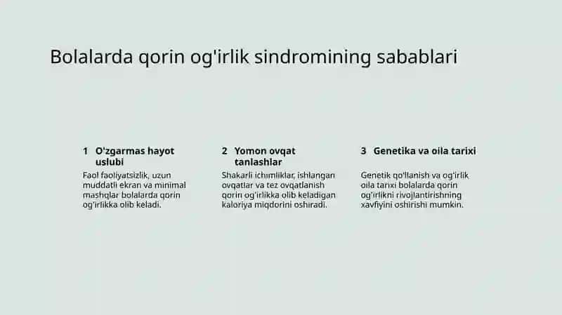 Bolalarda Qorin Og'irlik Sindromi 3