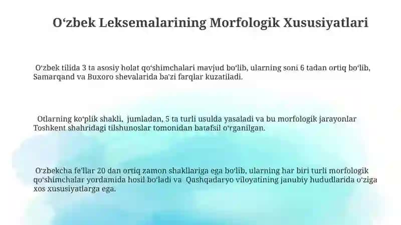 O'zbek tilidagi leksemalarning shakl va ma'no munosabatlari 3