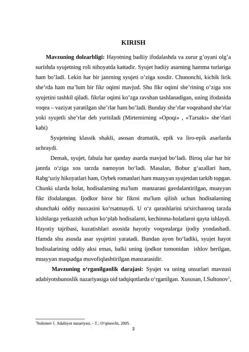 Syujet funksiyalari, turlari, komponentlari. 3