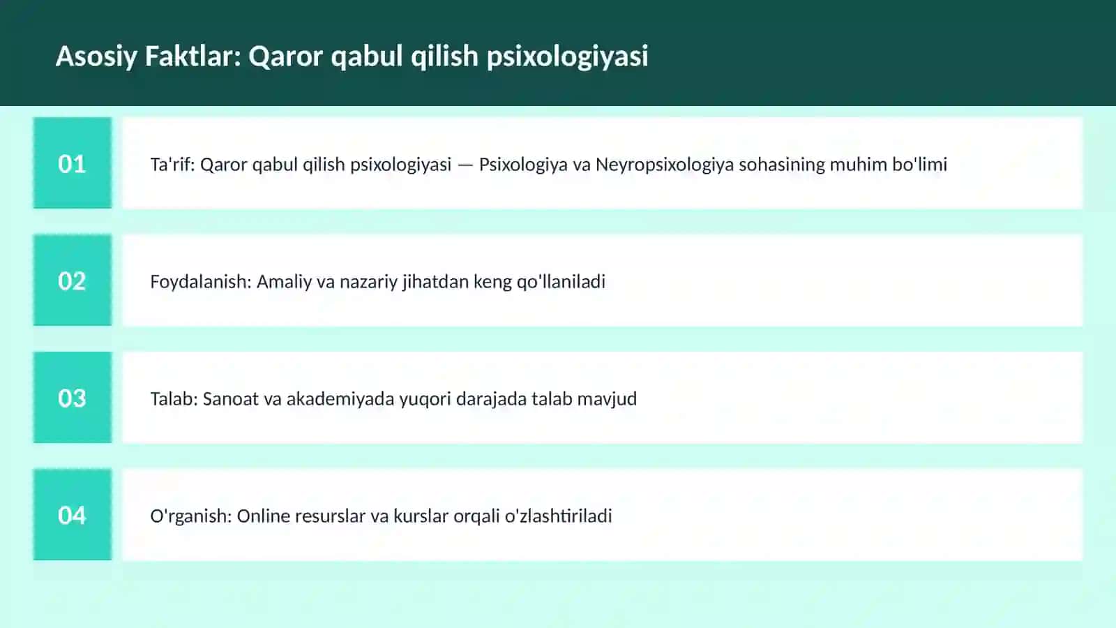 Qaror qabul qilish psixologiyasi 3