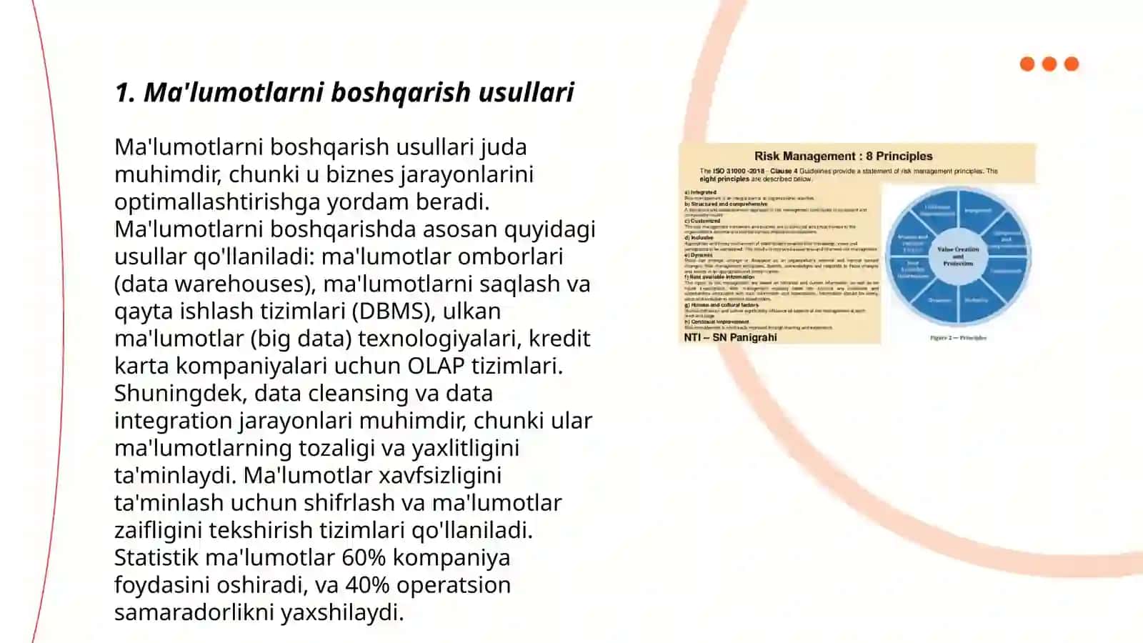 Ma'lumotlarni boshqarish usullari 3