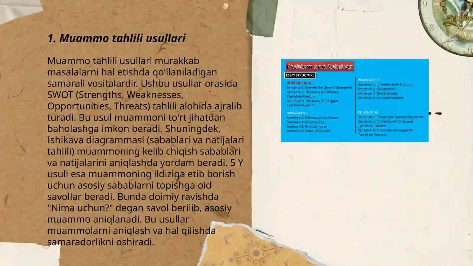 Muammo tahlili usullari 3