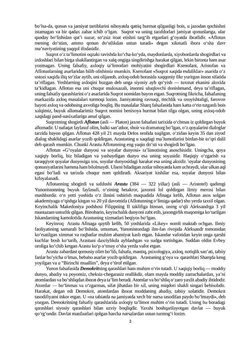 Falsafiy tafakkur taraqqiyoti bosqichlari 3