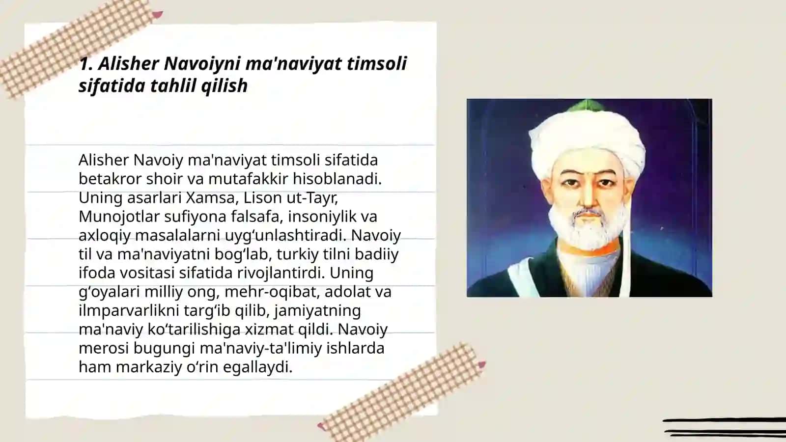 Alisher Navoiy- ma'naviyat va adabiyot timsoli 3