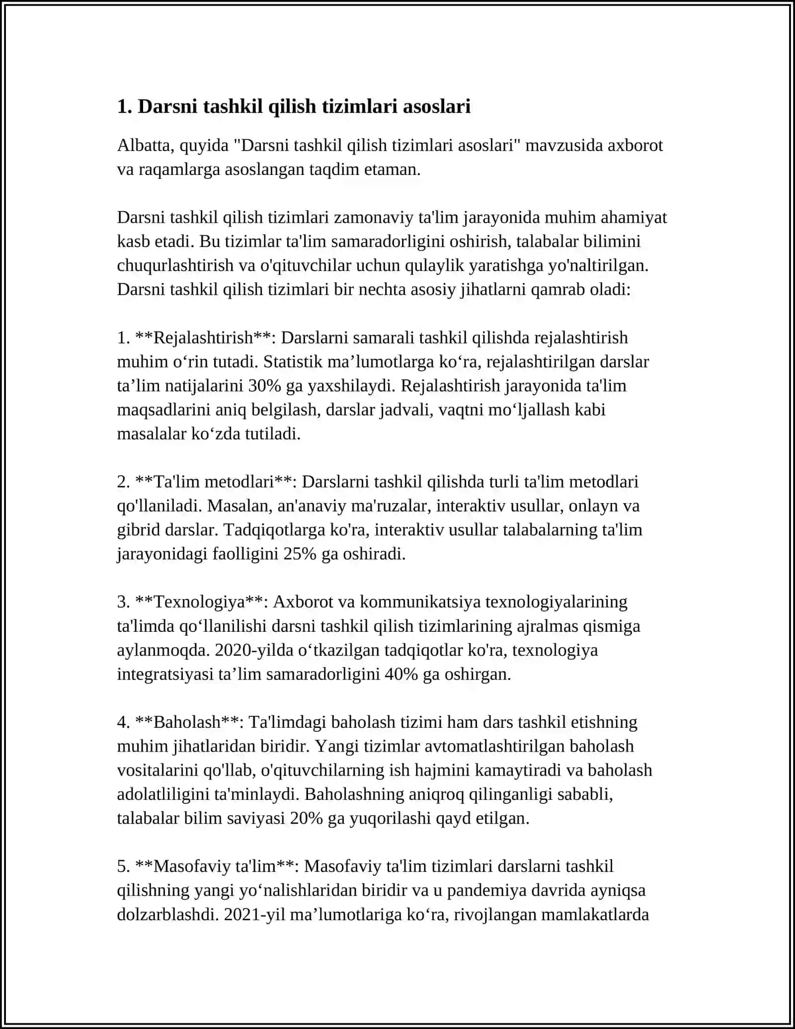 Darsni Tashkil Qilish Tizimlari 3