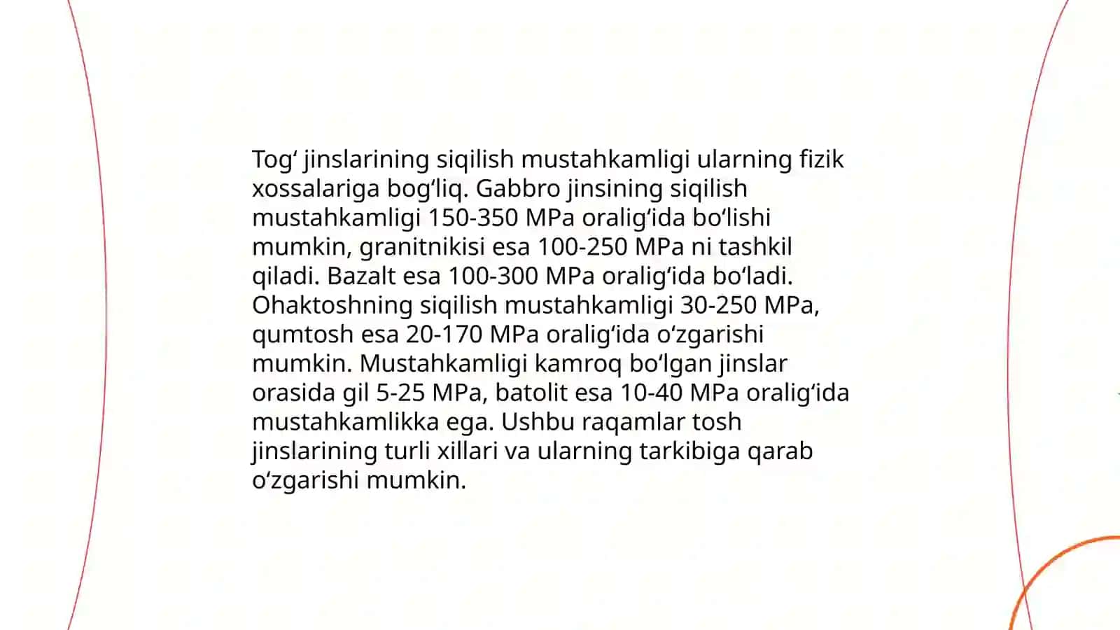 Togʻ jinslarini mexanik xususiyatlari 3