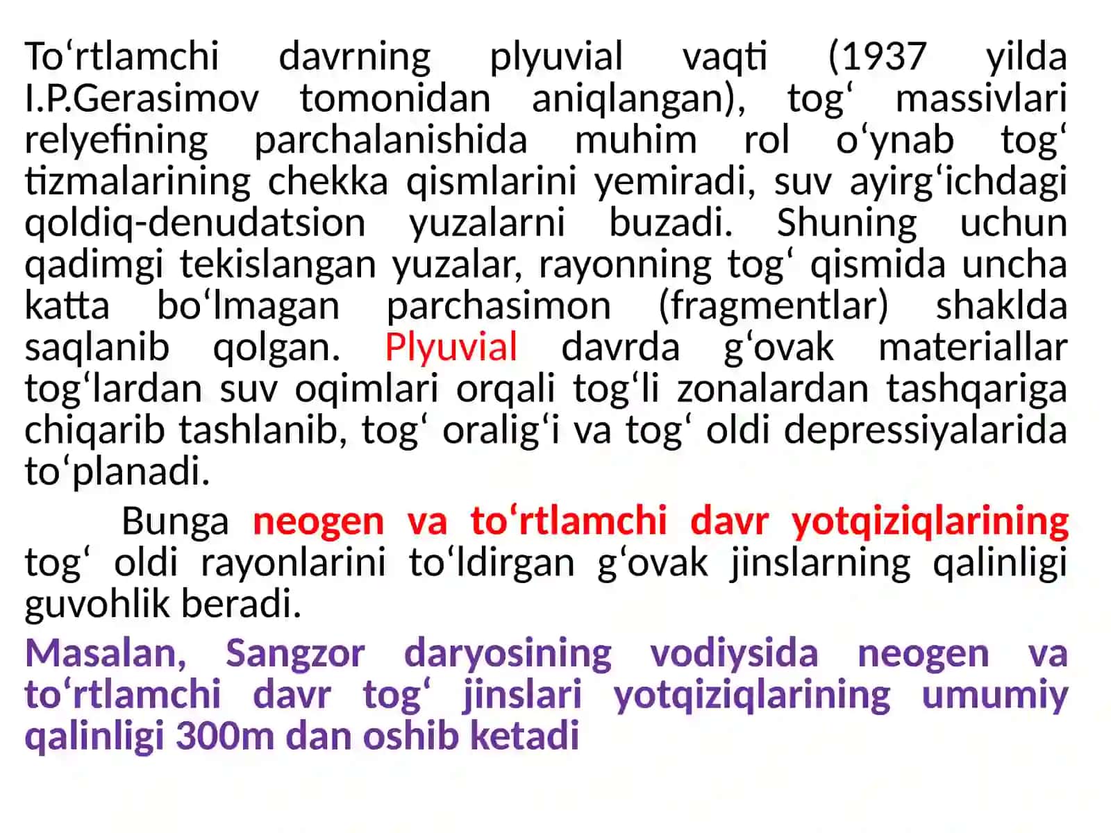 O‘rta Osiyo hududi Yer yuzasining tuzilishi tog’lik qismi 3