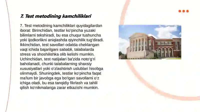 Test metodining yutuq va kamchiliklari 3