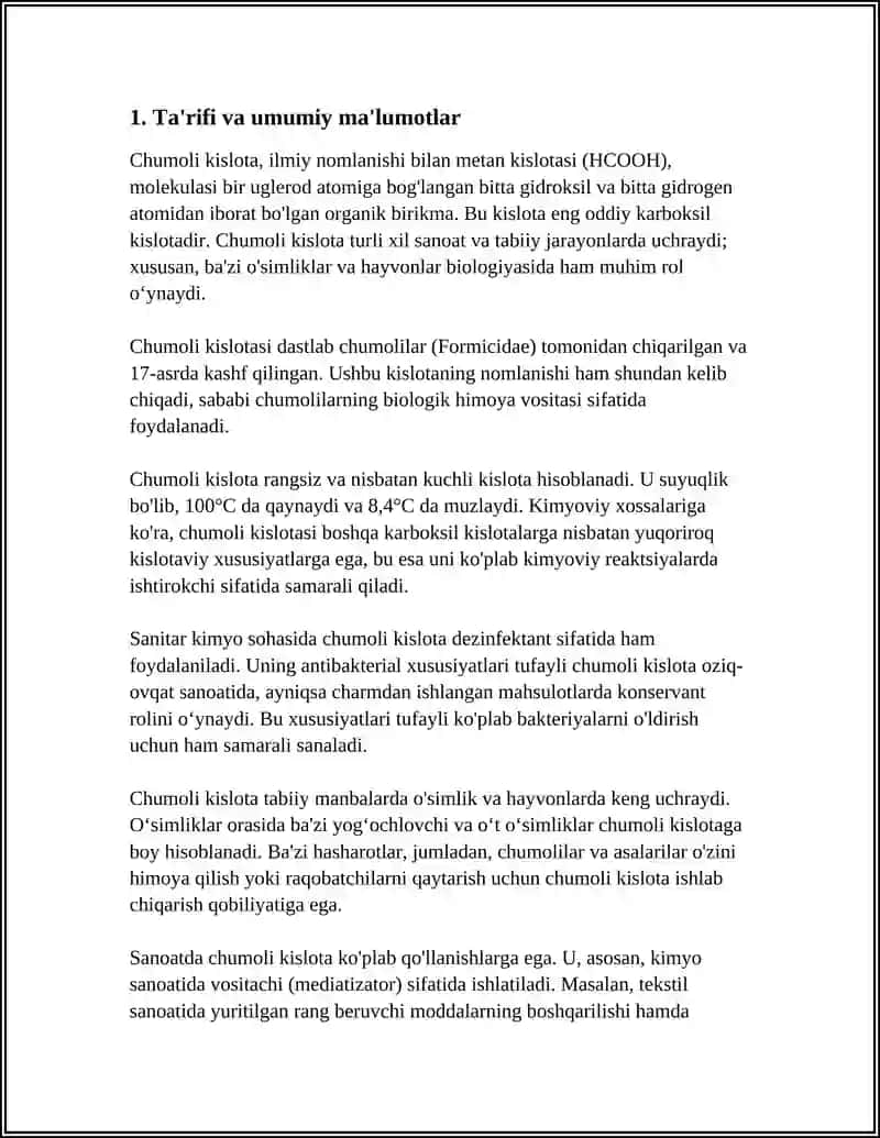 Chumoli kislotasi 3