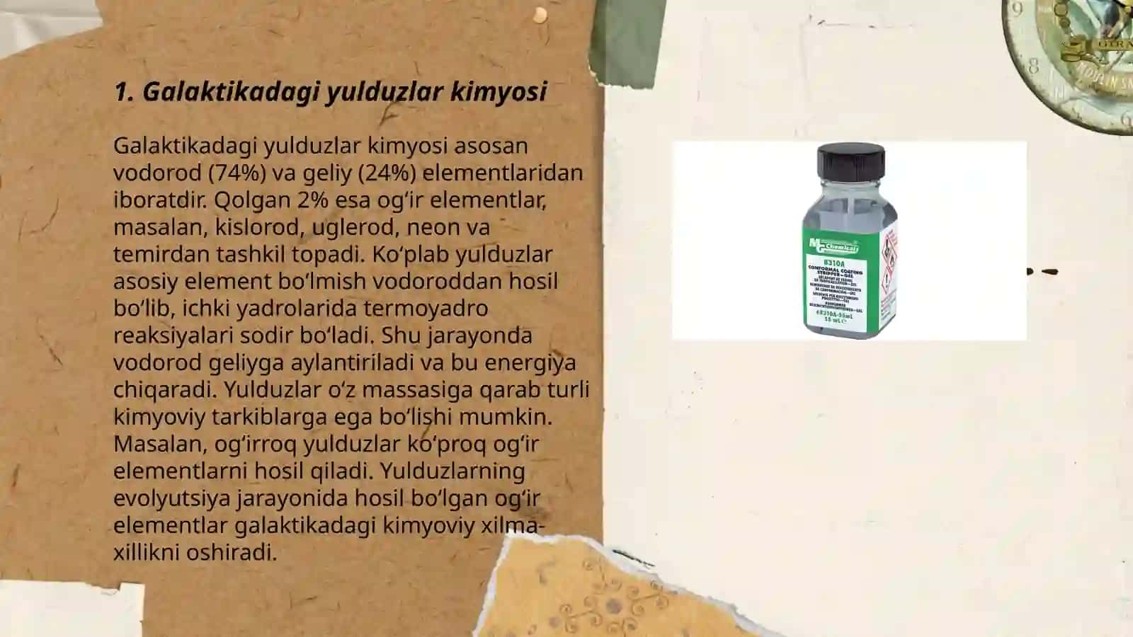 Galaktika diskining kimyoviy xususiyatlari 3