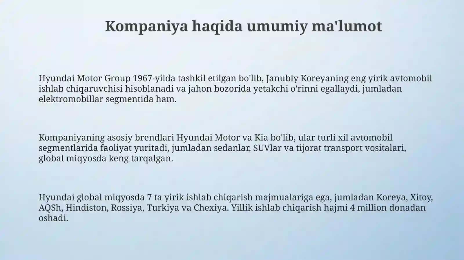 Hyundai kompaniyasi haqida 3