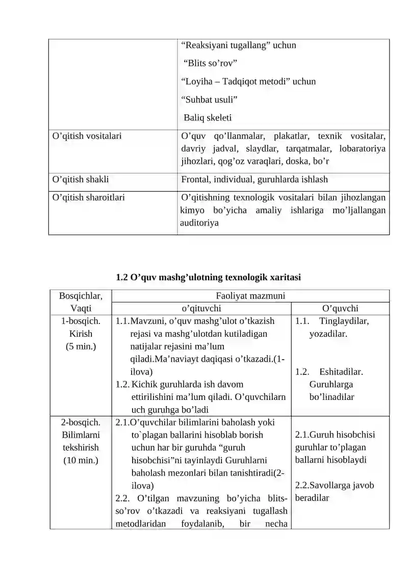 “Kislorod mavzusini o’qitishda 5E modelini qo’llash ” 3
