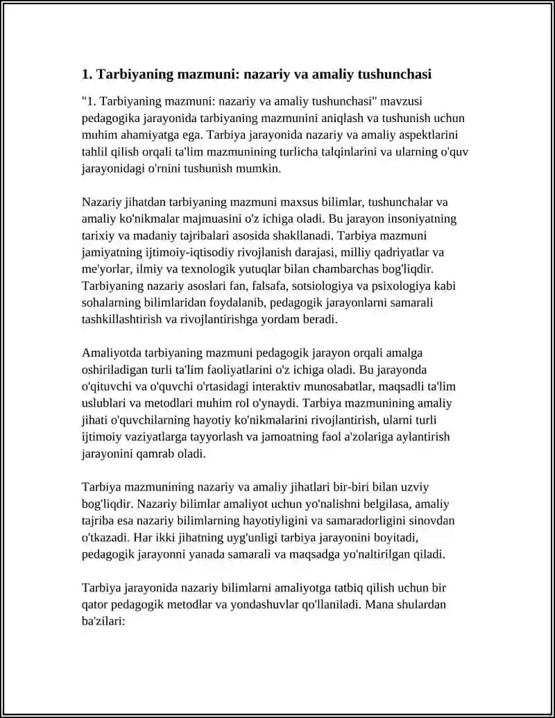 TARBIYANING MAZMUNI 3
